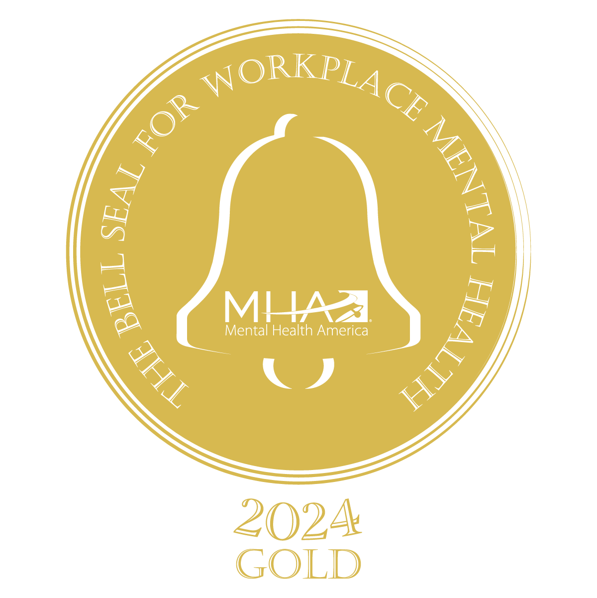 Mental Health America’s (MHA) Gold Bell Seal