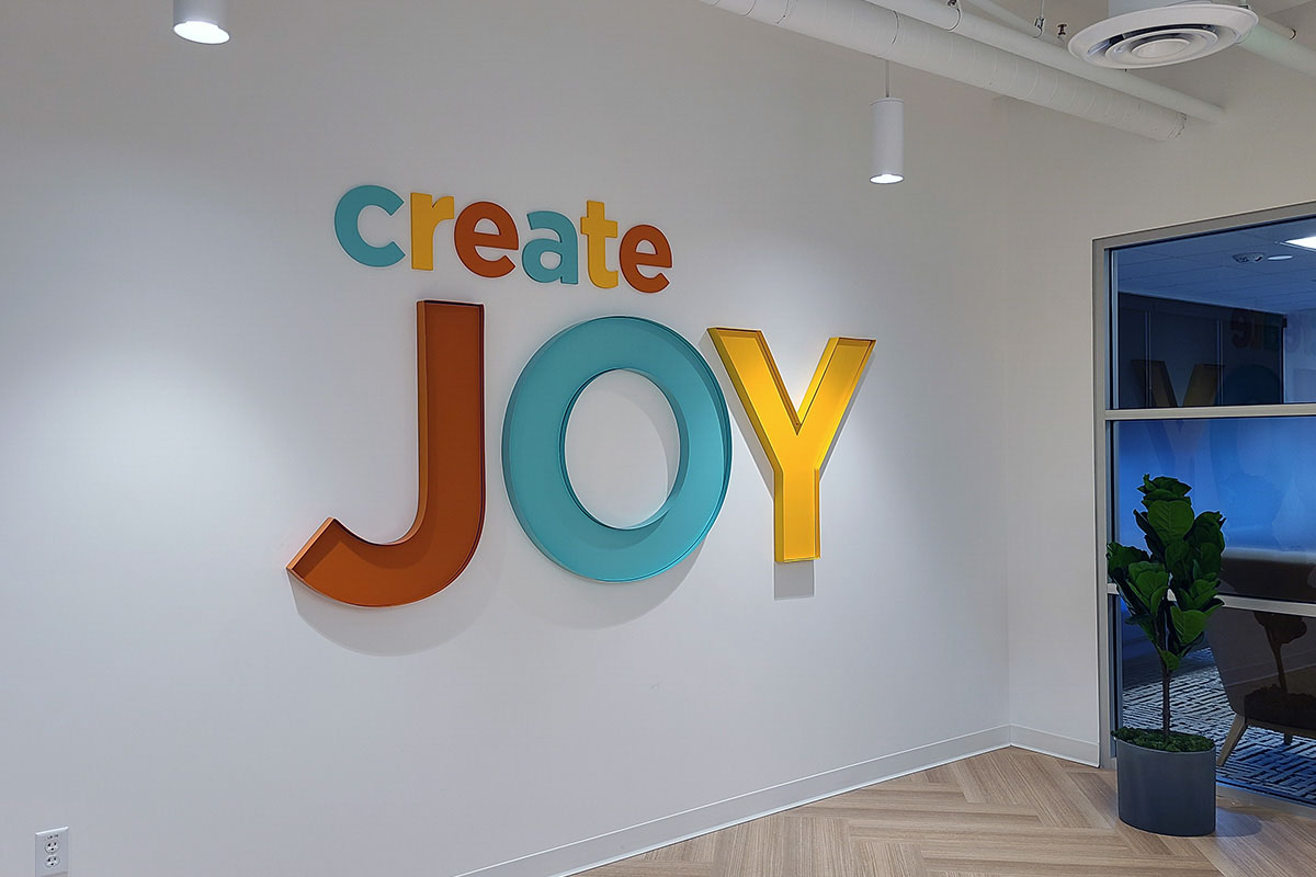Therapists' office and create joy motto from Embark Behavioral Health’s outpatient treatment program in Greenwood Village, Colorado.