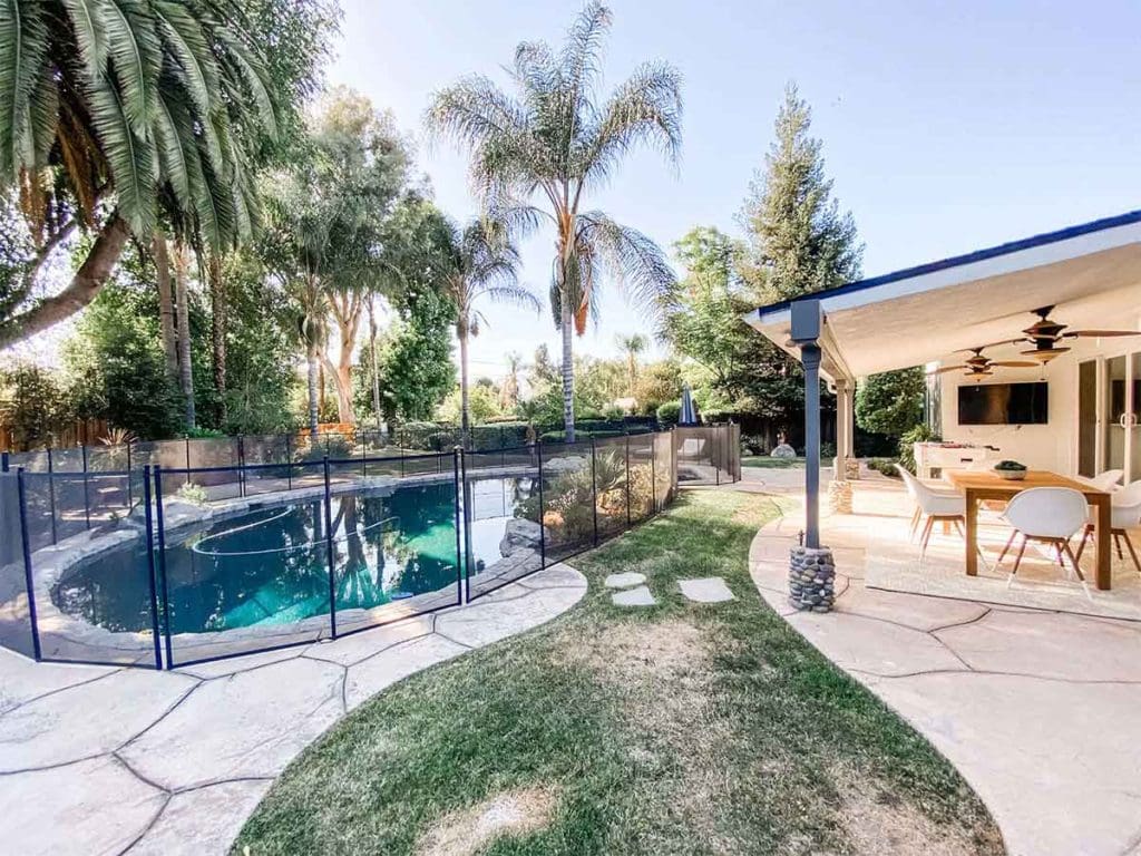 Pool and lounge area for teens and young adults at residential treatment center in Los Angeles.