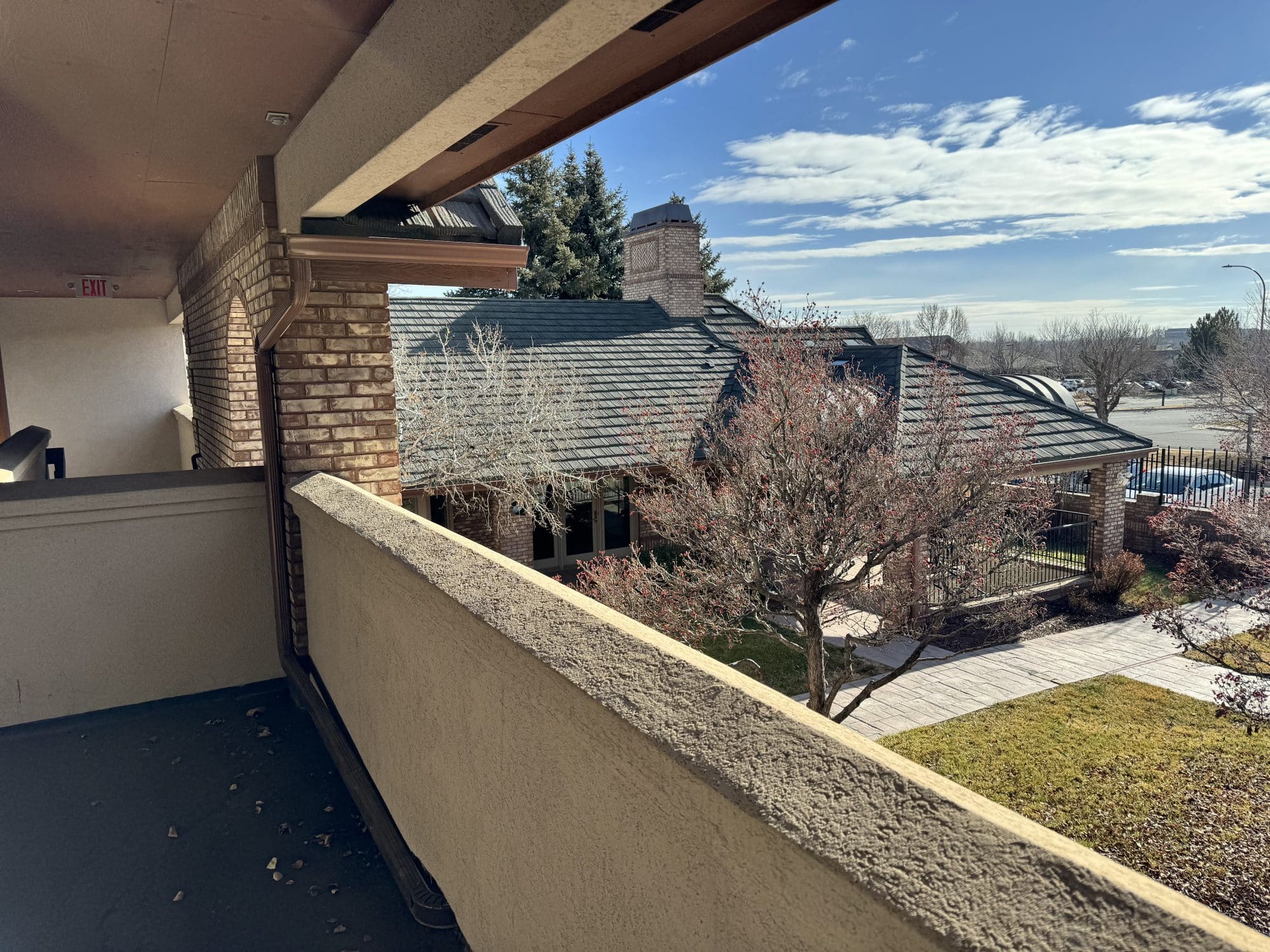Balcony at residential treatment center in Greeley, Colorado.